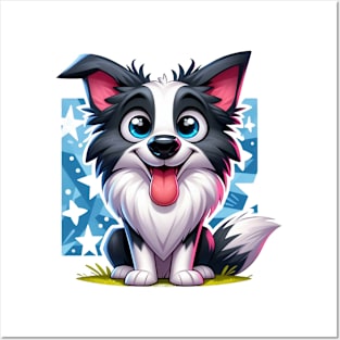 Cute Border Collie Posters and Art